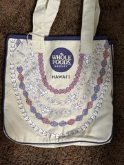 New Tag Aloha And Whole Foods Hawaii Crown Floral Rope Print Large Organic Tote