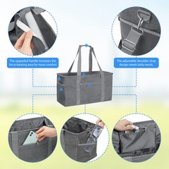 Extra Large Grocery Tote Bag, 42L Reusable Grocery Bags, Foldable Shopping Ba…