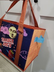 Trader Joes Stand-Up Collapsible Sturdy Moon Tote Bag New
