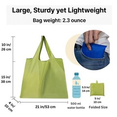 Foldable Reusable Grocery Bags Heavy Duty XL Tote with Handles 6 PCS Pack