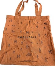 Smallable Limited Edition Orange Tote Bag From Paris 16×15 Organic Cotton