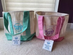 Trader Joe’s Pastel Canvas Totes (2) & Insulated Bag (1) – 3 bags total.