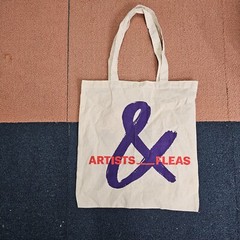 Artist & Flea Cotton Reusable Tote Bag 14×15 Cream NYC New York Q8a