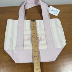 Trader Joe’s Limited Mini Canvas Pastel Striped Tote Bag 2026 Pink