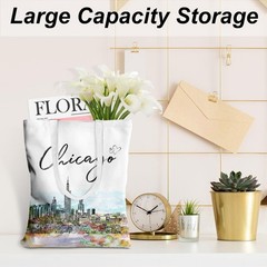 Chicago Souvenirs Tote Bag Travel Lover Beach Reusable Grocery Weekender