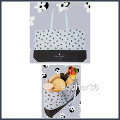 KATE SPADE BLUE WITH BLOSSOMS & DOT LARGE CANVAS TOTE L02723 NEW IN PACKAGE