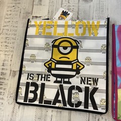 Minions Reusable 3 Tote Treat Gift Bags 12″x13″x6″ Banana Fluffy Prison