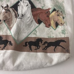 Reusable Tote Bag Beautiful Horses Cowgirl Canvas