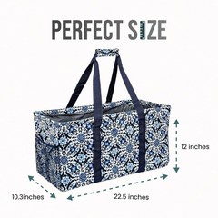 Extra Large Utility Tote Bag – Oversized Collapsible Reusable Wire Frame Rect…