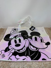 Disney Mickey & Minnie Irridescent Large Reusable Shopping Tote Bag By Legacy