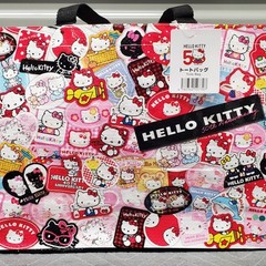 Hello Kitty 50th Anniversary Reusable Grocery Shopping Tote Bag Cute Stickerbomb