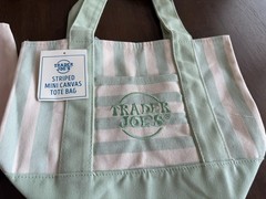 NWT Trader Joe’s Striped Canvas Mini Tote Set of 4 Summer AUTHENTIC Ships Today