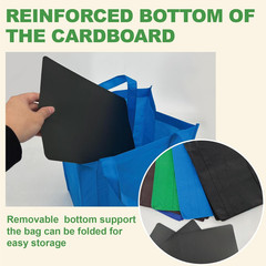 10 Pack Reusable Shopping Bags – 14.9×12.6×9.4 Inth Bulk Tote Bag for Grocery wi