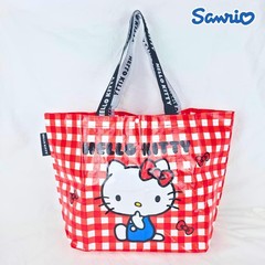 Sanrio Hello Kitty Red Gingham Tote Bag Official Authentic Korea Exclusive