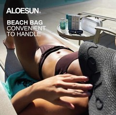 Beach Bag | Waterproof Clear Organizer Pouch with Zipper for Skin Care White