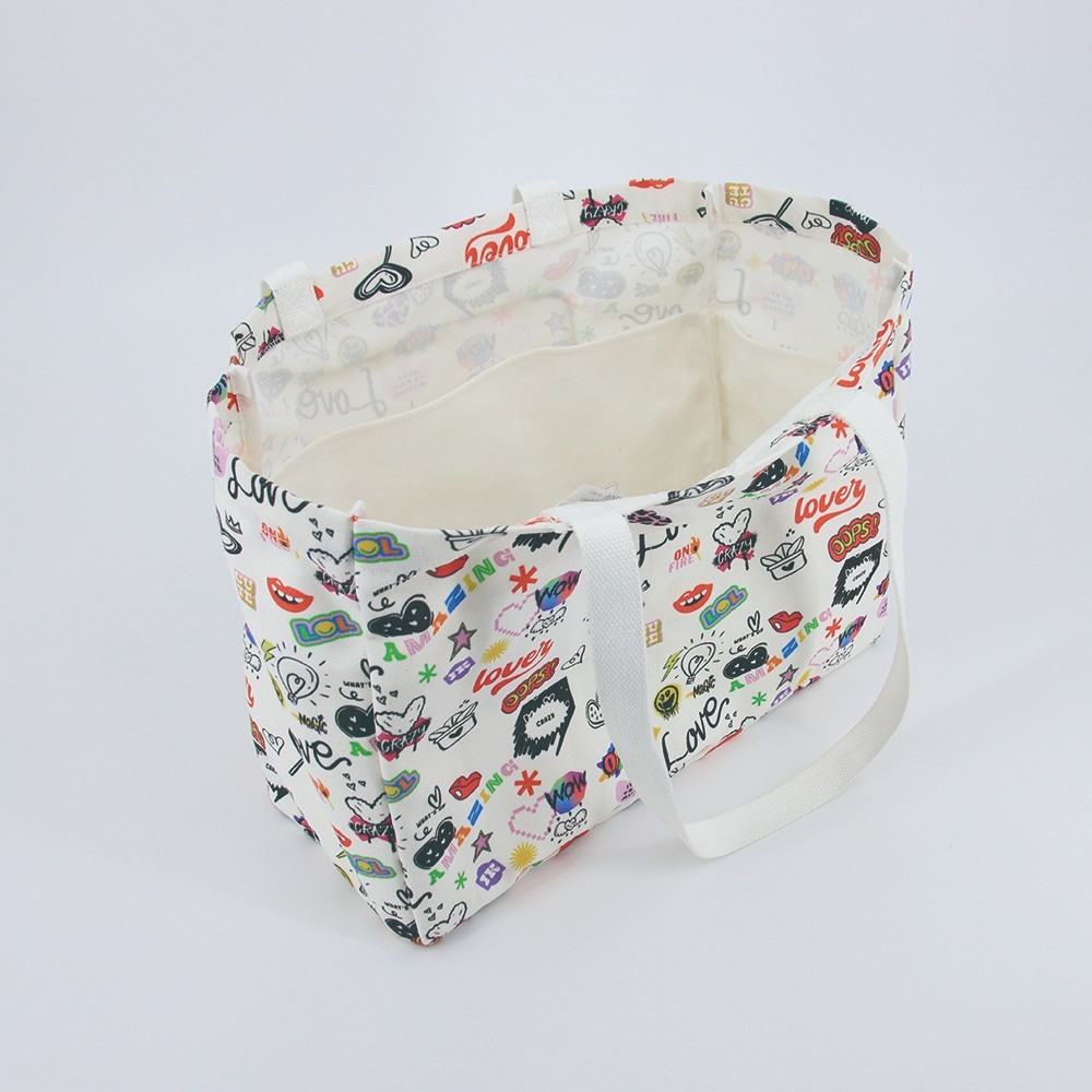 Reusable Canvas Tote Bag Large | 14 oz Heavy-Duty | Eco-Friendly Grocery Bag