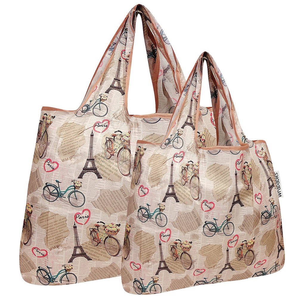 Large Foldable Nylon Reusable Grocery Bag, Lightweight Shopping Tote, Durable