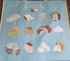 Marshalls – Fancy Cheese Around The World – Large Reusable Shopping Eco Tote Bag