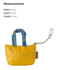 IKEA Thailand 2022 Official KNÖLIG Small Yellow Bag Coin Purse Keyring Keychain
