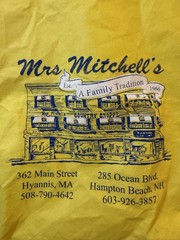 Mrs Mitchell’s Gifts Cape Cod Hyannis Yellow Reusable Tote Bag SHIPS FAST
