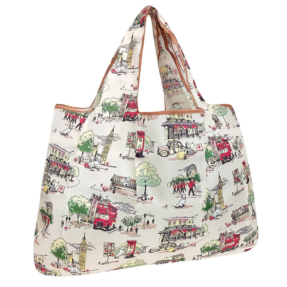 Wrapables Durable and Large Nylon Reusable Shopping Bag, Large, England