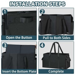 Sturdy Extra Large Utility Tote Bag with Hard Bottom & Sides, Reusable Grocer