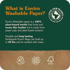 Earthgrade Reusable Grocery Bag – Sustainable Washable Paper Tote, Extra Large