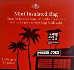 NWT Trader Joes Mini Insulated Bag RED Limited Edition!
