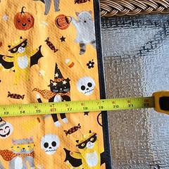 New TJ Maxx Shopping Gift Bag Reusable Big Tote Orange Halloween Cats in Costume