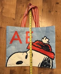 American Eagle x Peanuts Snoopy Reusable Tote Bag Peace Love AE Super Cute