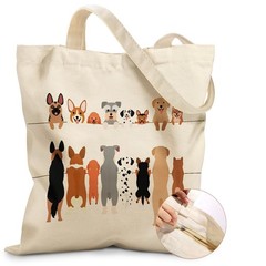 Canvas Tote Bag for Women – Aesthetic Canvas Bag with Zipper Cute Stylish Reu…