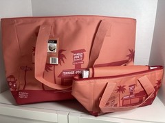 Trader Joes Insulated Cooler Bags Peach New 8 Gallon / 1.5 Gallon Lot Of 2
