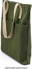 Canvas Aesthetic Tote Bag with Zipper and Poets for Women Men