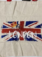 PRIMARK London Tote Bag Bulldog Union Jack Crown England UK Atmosphere
