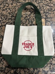 Trader Joe’s – Mini Canvas Tote Bag – Green – Holiday 2025 -Limited Edition rare