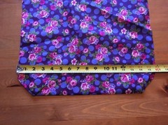 Purple Flower Pattern Re-Usable Shopping Bag Lightweight Tote Handbag 15.75”