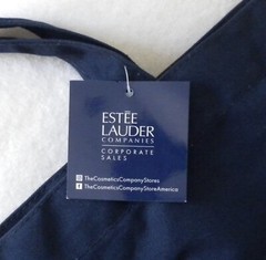 2X ESTEE LAUDER 15X14″ NAVY BLUE CANVAS ” CORPORATE SALES ” SHOP BEACH TOTE BAG