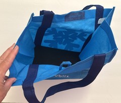 Publix Reusable Tote Light Blue Bag Christmas Snowflake Holiday – Green Bag