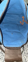 Blue Foldable Nylon Medium Reusable Bag with Snap Closure