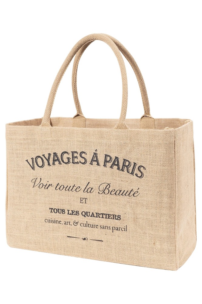 Jute Market Tote Handles Reusable Grocery Bag Voyages