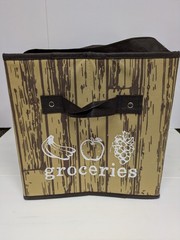 REUSABLE COLLAPSABLE BOX GROCERY BAG choose to reuse TM by EARTH WISE