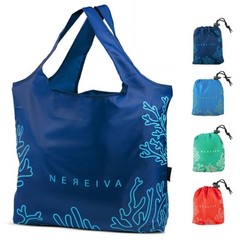 4 Pack Foldable Grocery Bags into Tiny Pouch – Large Capacity Multi-Color Gre…
