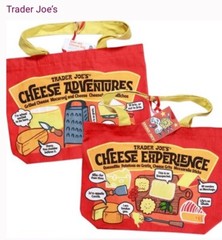 Trader Joe’s Cheese Adventures Cheese Themed 100% Cotton Reusable Tote Bag 🛍️🧀