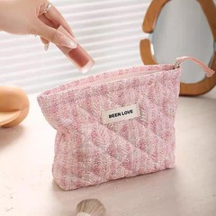 Duleylv Small Makeup Bag for Purse Portable Cosmetic Pouch Pink