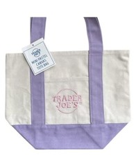Trader Joe’s Mini Canvas Tote Bag Pastel Purple Hottest It Bag Limited Spring🛍️