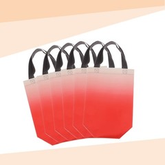 12Pcs Reusable Gift Bags with Handles 7.9 x 9.8 Inch Gradient Red White