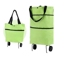 2 In1 Women Foldable Shopping Cart Bag Portable Shopping Trolley Bag With Wheels