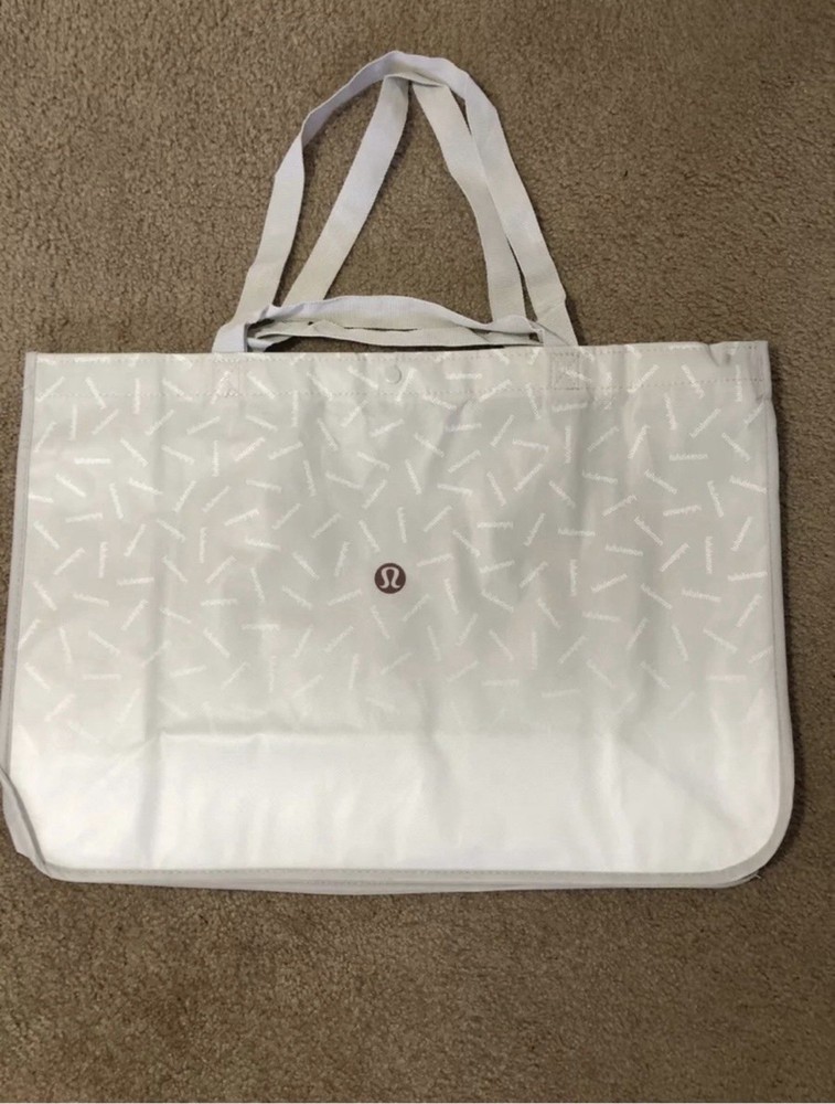 Lululemon Reusable Shopping Tote Bag – Gray – Jumbo XL 14.5×21.5×8 Inch