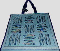 Coastal Reusable Tote Bag~19″X 18″X 8″~ TROPICAL FISH By Marshall’s