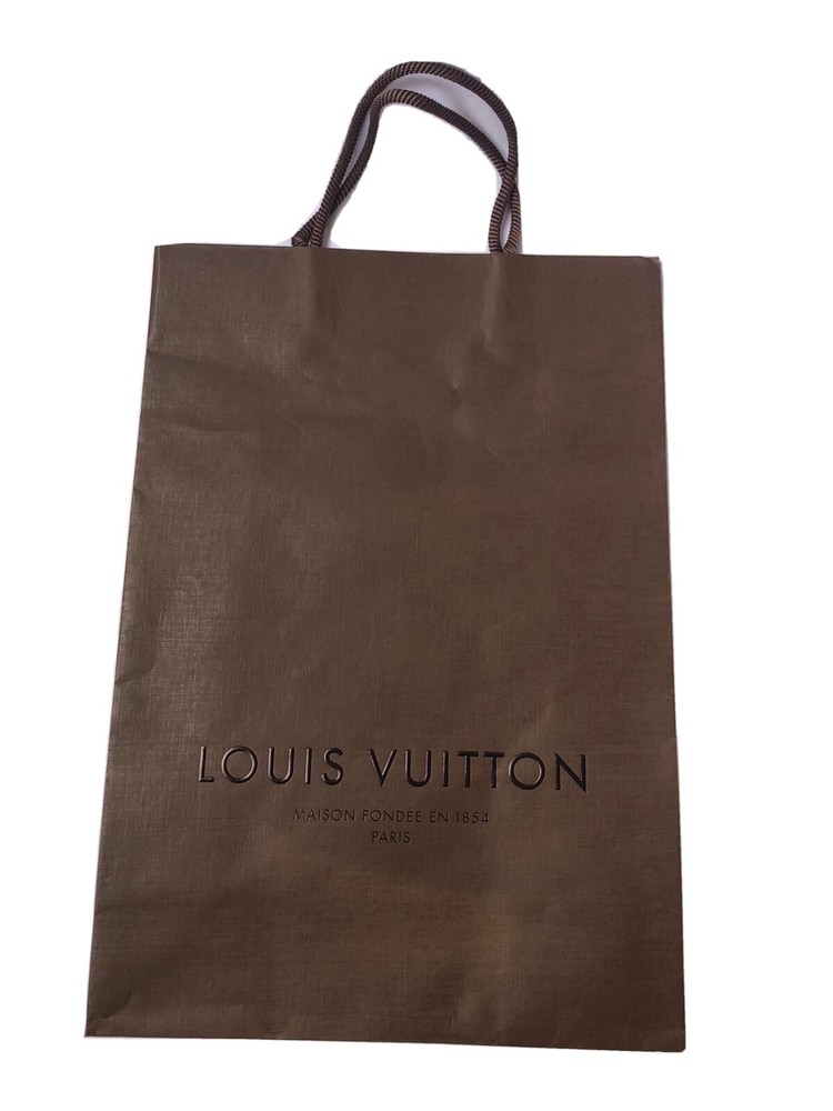 Louis Vuitton Paper Shopping Bag Reusable Brown 14″ x 9.6″ x 4.3″